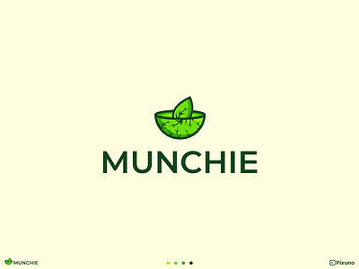 Munchie – Fresh & Minimal Healthy Food Logo Design dribbble logo showcase