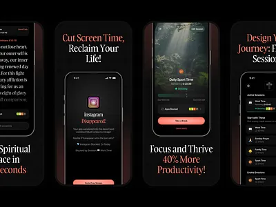 Focus App - App Store Screenshots Design app app store bible christians design figma focus graphic design mobile pray product design screenshot ui ui design ux design