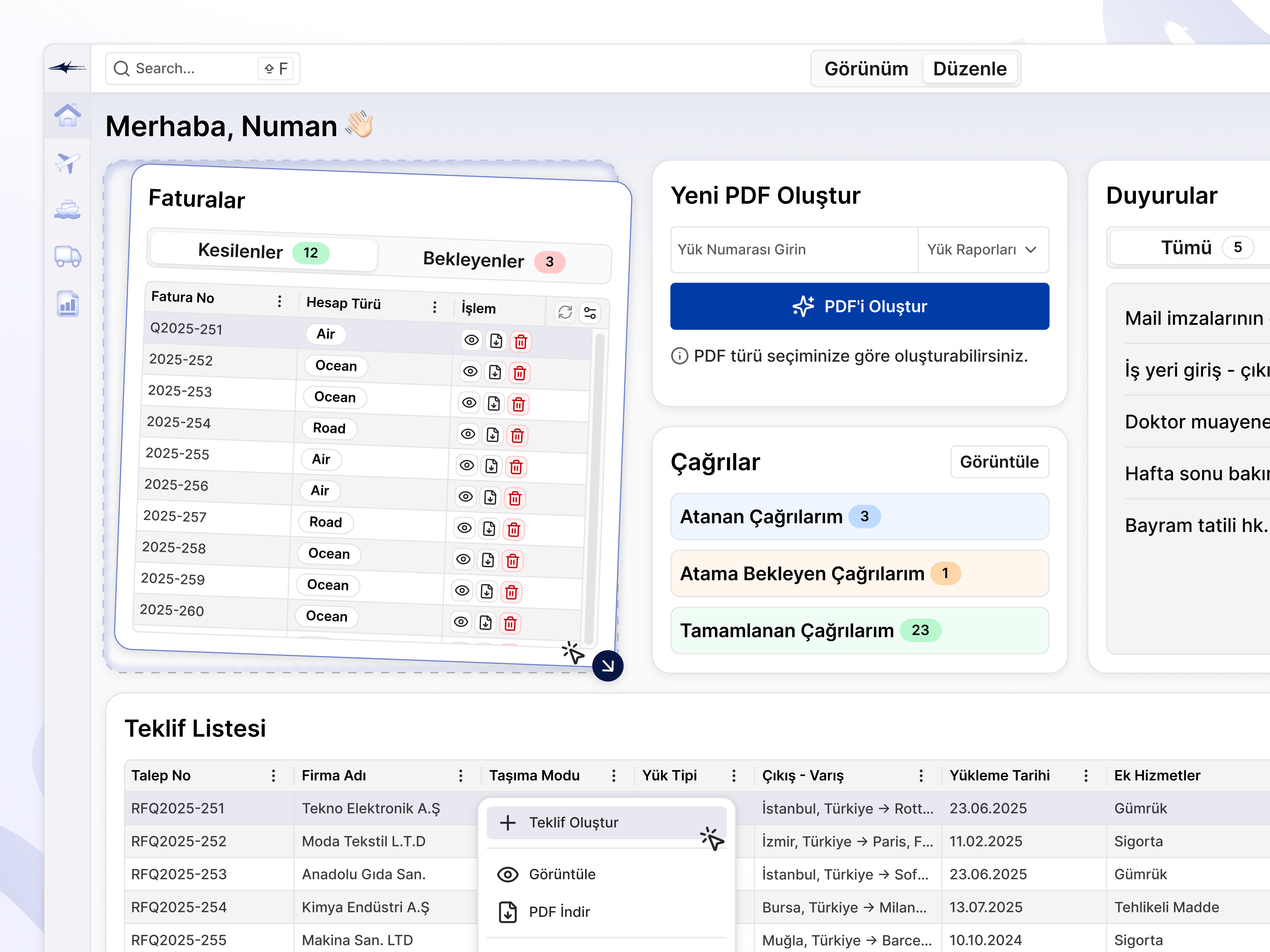 Logistics Dashboard - 2 ⚡️ dashboard design drag hover logistics managment navigation system theme ui ui design uidesign ux welcome