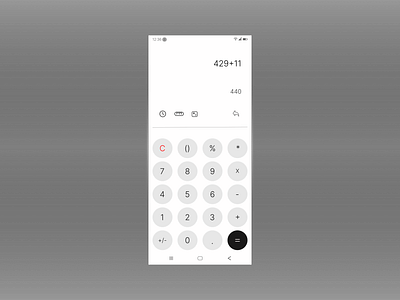 Minimal Mobile Calculator UI