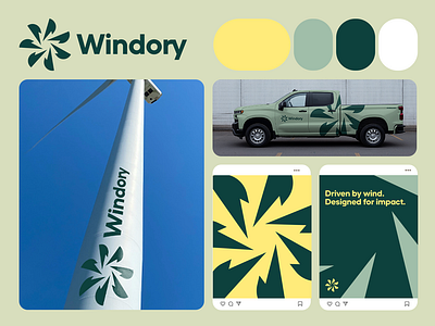 Windory – The power of wind. branding design graphic design illustration logo logotype typography vector wind