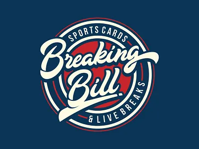 Breaking Bill Sports Cards apparel baseball basketball branding card design emblem football graphic design illustration lettering logo logotype retro soccer sports typography vector vintage wordmark