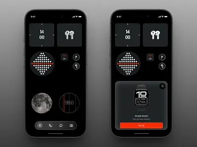 Dark Harmony – Smart UI Dashboard applewatchui darkmodedesign darkui designinspo dribbbleshots futuristicui minimaldesign mobiledashboard mobileinterface smartwatchui uidesign uxdesign wearabletech