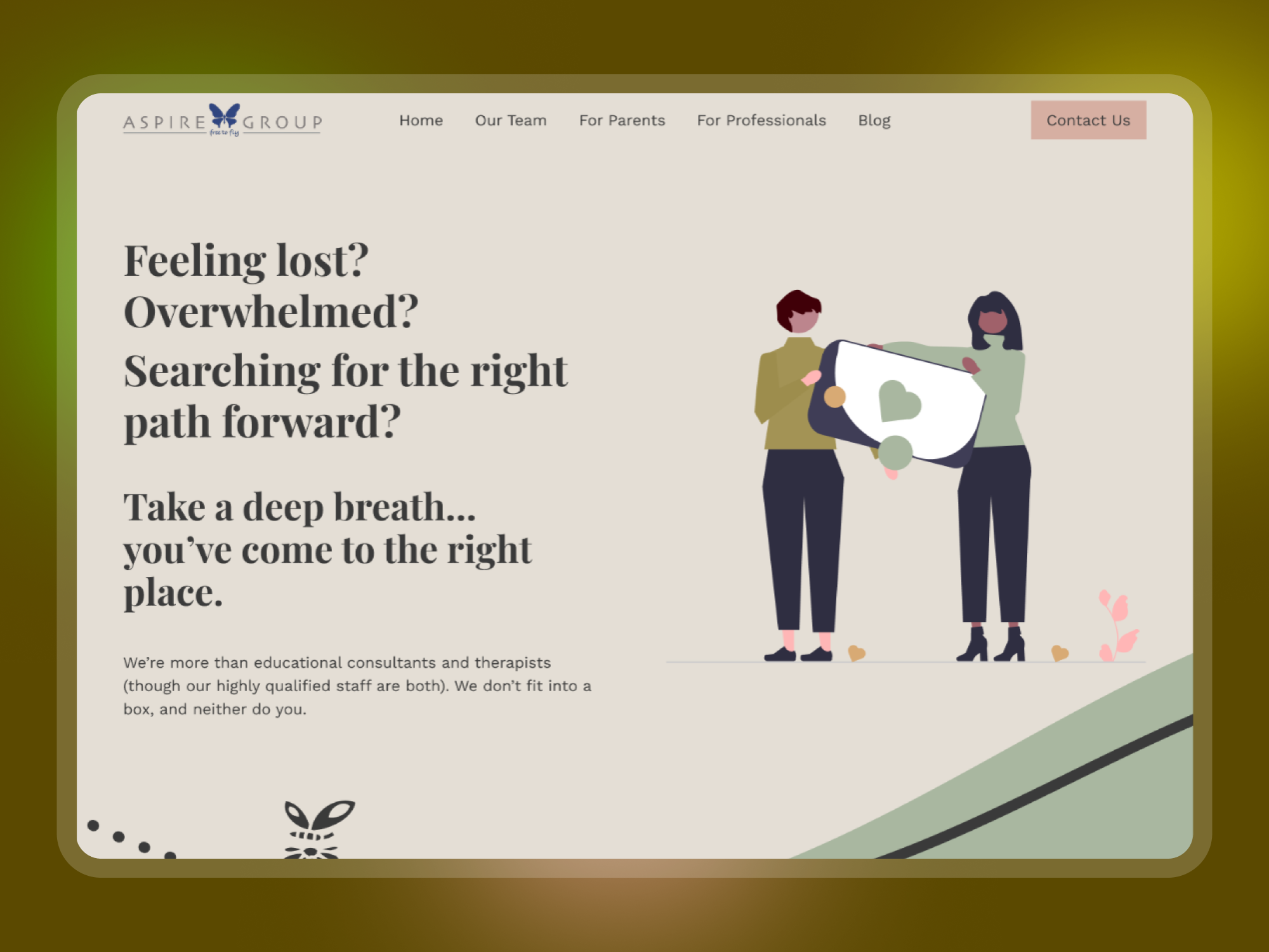 NGO Landing Page illustration website design