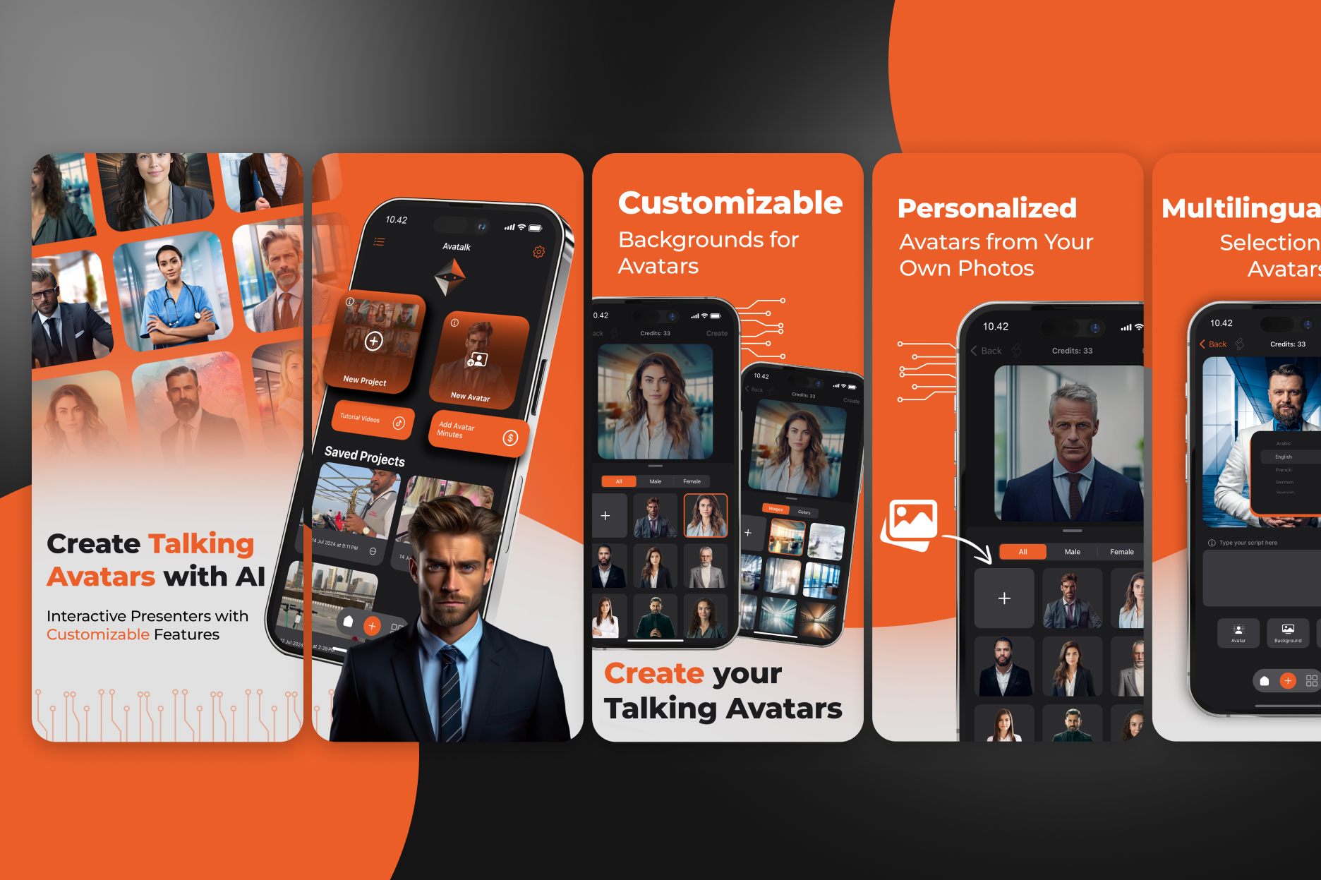 App Screenshots for AI avatar app app screenshots app store app store screenshots play store play store screenshots screenshots