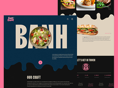 Food Website animation bold colorful dark mood food delivery food website funny home page landing page local food modern prototype restaurant landing page simple thailand typography ui ui ux