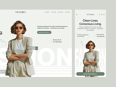 Velora: Woman Fashion Web Design cloth website fashion ui fashion website header hero section professional website web design web design inspiration web interface web interface design web ui woman clothing website woman fashion woman website