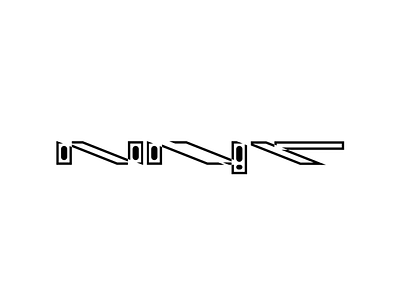 Futuristic Modular Logo abstract abstract typography black and white brand identity branding design futuristic futuristic logo design graphic design identity logo logo design logotype symbol typotypography white