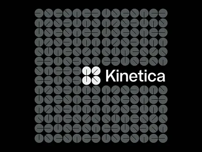 Kinetica: Dynamic Data Visualisation black and white brand identity branding color contrast creative design dynamic dynamic design graphic design kinetica logo logotype logotype design minimalist modern modern logo round shapes visual identity