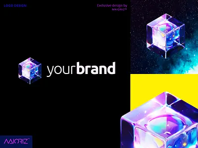 Futuristic 3D Cube Logo 3d brand branding figma future futuristic graphic design illustration logo logo design logotype render vector