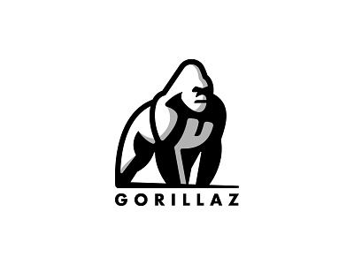 Gorilla Logo animal bold design gorilla gorillas jungle kong logo logo design logos mark mascot minimal negative space silverback simple strong vector wild