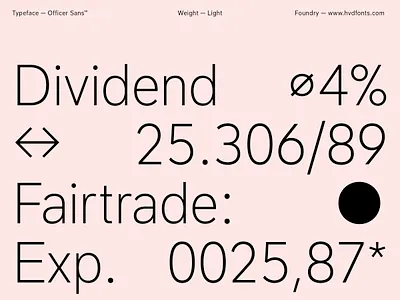 Officer Sans (Free) branding font fonts free free font freefont hvd typedesign typeface typography