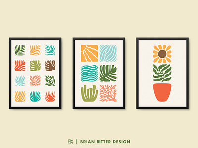 Organic Shapes 02_BRD_6-13-25 abstract botanical floral graphic design modern objects organic poster shapes tropical vector wall art