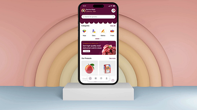 Cravio - Food Grocery e-commerce Mobile App design food food app grocery app mobile responsive design ui uiux