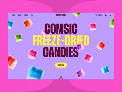 AI Landing page website design shop ✦ AstroFreeze animation design landing page motion graphics scroll service site startup ui ux web web design website website design