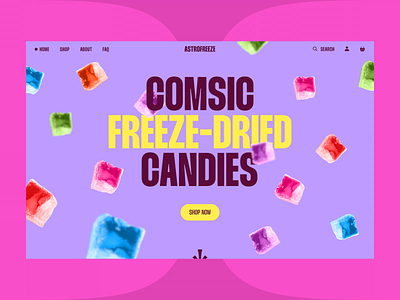 AI Landing page website design shop ✦ AstroFreeze animation design landing page motion graphics scroll service site startup ui ux web web design website website design