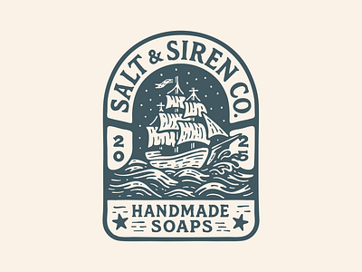 Salt & Siren Co. Part 01 branding design graphic design hand drawn illustration logo nautical ocean typography vector