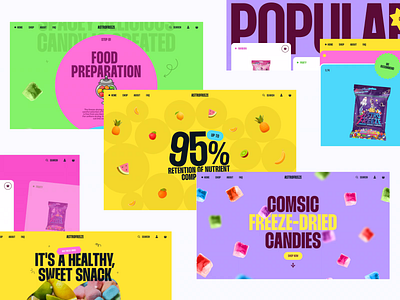 AI Landing page e-commerce design ✦ AstroFreeze animation design landing page motion graphics service site startup ui ux web web design website