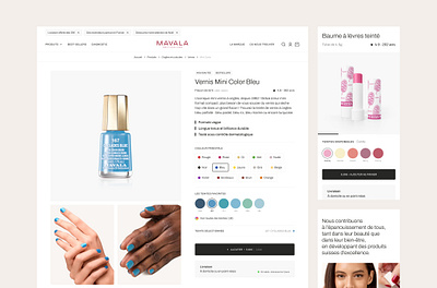 Mavala e-commerce website beauty cosmetics e commerce ecommerce makeup nails shop