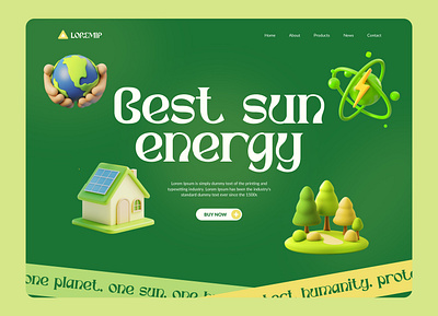Sun Energy Web Design ai website branding design illustration logo typography ui ux web web design