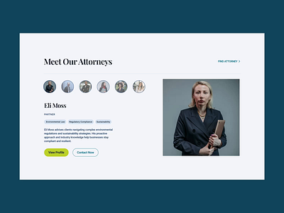 Attorney Profiles – Designed for Credibility & Clarity animation attorney attorneyprofiles branding design graphic design homepage landingpage law lawfirm legal legalux motion graphics people professional profile services ui ux uxdesign