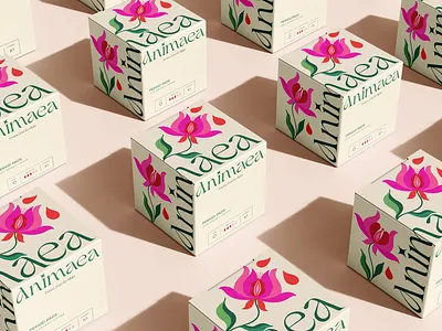 Animaea Visual Identity 🌸🌙❤️ beauty branding corporate identity cosmetics feminine graphic design logo vector