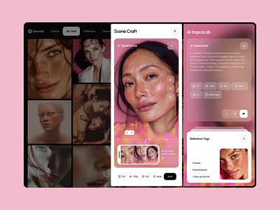 AI Generator ai ai app ai assistant ai creator ai interface ai monile design ai startup ai studio ai tool artificial intellegence best designer dashboard midjourney mobile pink product software ui ux visual designer
