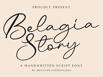 Belagia Story Handwritten Font By Multype Studio monolinefont