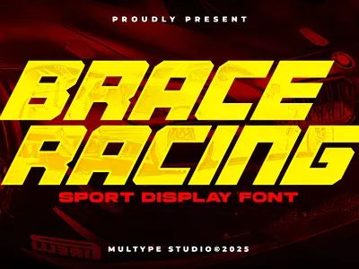 Brace Racing Font By Multype Studio fontspace