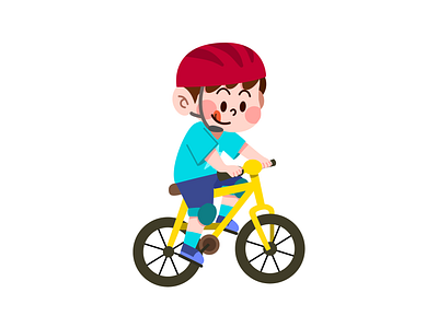 Boy Playing Bike Illustration graphic design silhouette