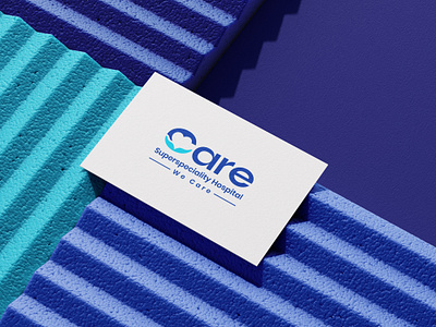 Care Superspeciality Hospital - Logo Design blue brand identity branding care clinic concept flat green hands heart hospital logo logo design medical minimal pharmacy startup symbol trust wellness
