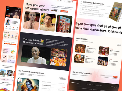 HKM(Isckon) Full website design graphic design header design hkm home page iskon modern web design religious responsive website temple ui ux website