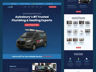 Umbrella Plumbing - Website Redesign best dribbble shots brand identity branding gas engineer modern website plumbing branding plumbing landing page plumbing rebranding plumbing website redesign rimongraphics ui umbrella plumbing umbrella plumbing reviews umbrella plumbing website website builder website design website redesign