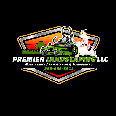 Premier Landscaping Logo branding logo vector