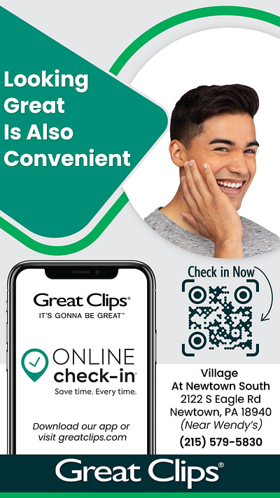 Digital Billboard Ad - Great Clips branding design