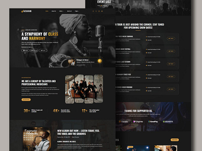 Music Band, Musician Web Design Template Kit artist audio band dark disk jockey elementor event music music album musician rapper responsive design song streaming template kit track ui uiux web design wordpress