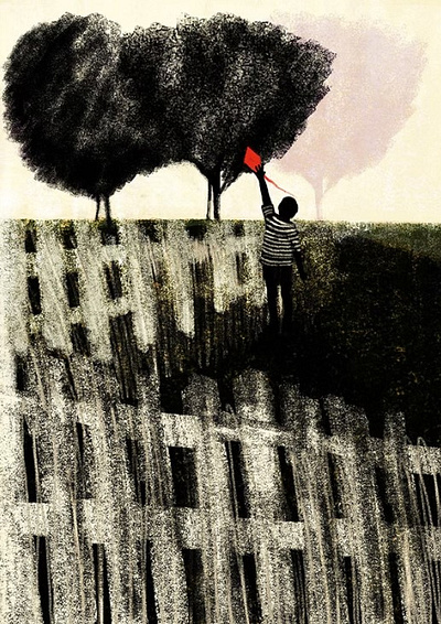 Red Kite - Susie Ang children children books children illustration conceptual illustration editorial illustration illustration illustrationart illustrationartist illustrationzone illustrator kite painterly susie ang