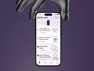 🧠 UI/UX Design | ADHD & Wellness Mobile App adhd asol design calminterface design figma growth design healthcare illustration iosapp mentalhealthapp mobile app mobile app design mobile ui pastelui uiuxdesign uxstrategy wellness
