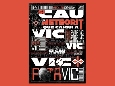 Si Cau un Meteorit digital graphic design grunge maximalist poster typography