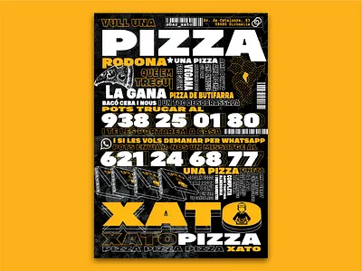 Xato Pizza Poster branding digital graphic design grunge maximalist poster typography