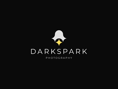Darkspark Modern Minimalist Photography Logo with Ghost & Star brand identity branding creative logo ghost icon graphic design identity logo logo design logodesigner logos logotype minimal logo minimalist logo modern logo photography logo photography studio logo startup logo unique logo visual identity