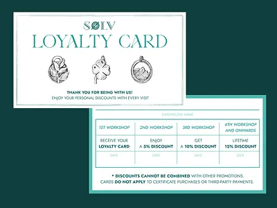 🎟️ Loyalty Card Design branding design jewelrydesign loyaltycard printdesign