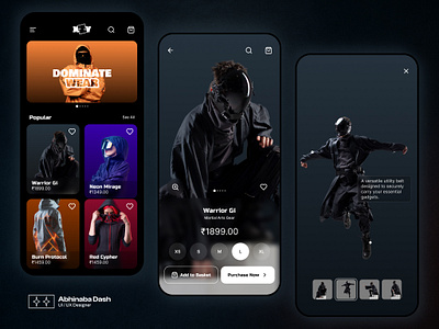 XZY – Futuristic Streetwear App UI app interface concept design cyberpunk ui dark ui ecommerce app fashion app figma futuristic design glassmorphism mobile app product page streetwear techwear ui ux design