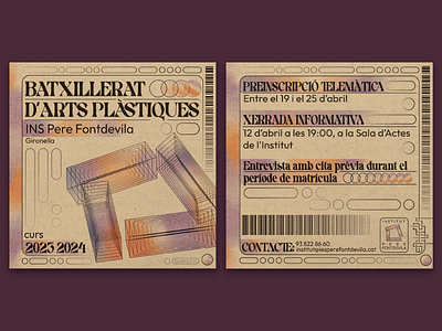 Flyer Batxillerat Artistic IESPF design digital flyer graphic design illustration logo pamphlet poster print vector
