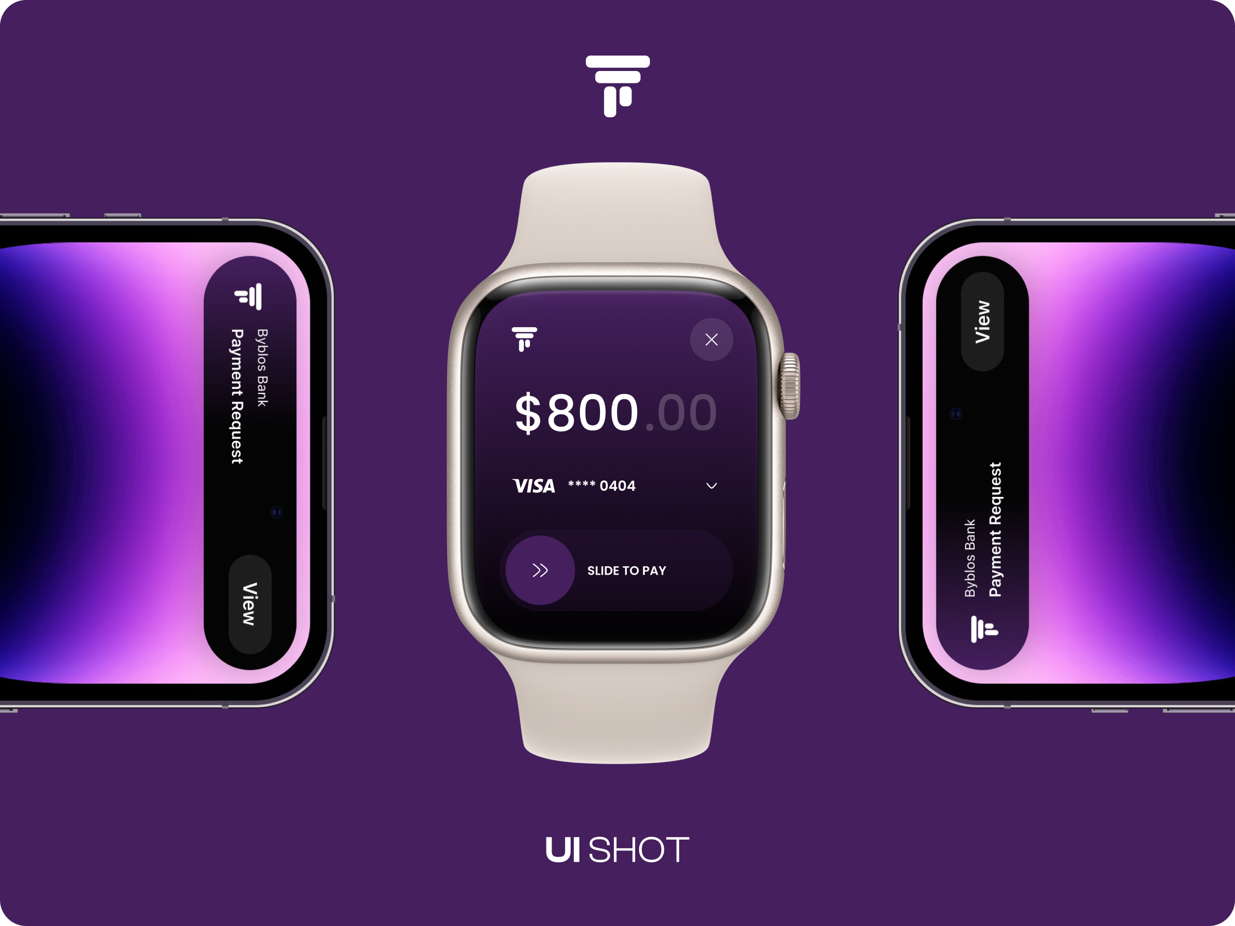 Byblos Bank Payment Approval / UI Shot app apple banking byblos byblos bank finance graphic design iphone mockup notification phone ui ux watch