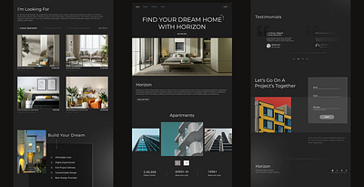 Real Estate Website | Concept landing page real estate uiux web design website