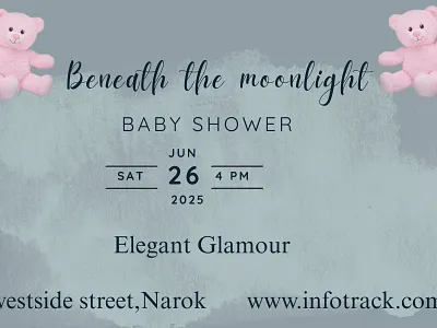 I Will Design a Modern Baby Shower Card baby announcement baby shower design event invitation invitation card design modern baby shower
