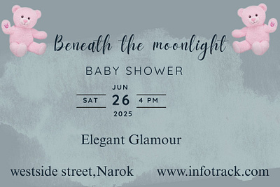 I Will Design a Modern Baby Shower Card baby announcement baby shower design event invitation invitation card design modern baby shower