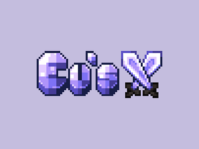 Eu's X Pixel Art Title design digital graphic design illustration logo pixel art pixelart typography
