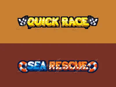 Pixel Art Titles for Norvale's City Fun digital graphic design illustration logo pixel art pixelart typography